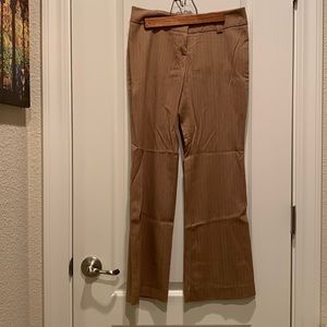 FOREVER 21 Pinstripe Dress Pants - Tan/White - XS